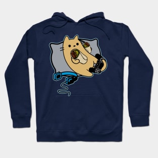 Gamer Cat Burrito Game Loading Paused Hoodie